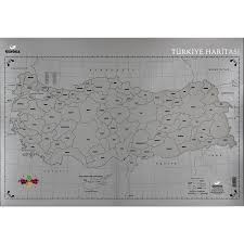 Harita üzerine tıklayarak istediğiniz kadar büyültün. Scratch Map Kazinabilir Harita Turkiye Haritasi 70x100cm
