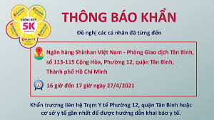 Người này là nhân viên của 1 công ty chuyên về kiểm toán có địa chỉ tại quận 3. Phong Chá»'ng Covid 19 Tp Hcm Tim NgÆ°á»i Ä'áº¿n Giao Dá»‹ch Táº¡i Ngan Hang Shinhan á»Ÿ Quáº­n Tan Binh