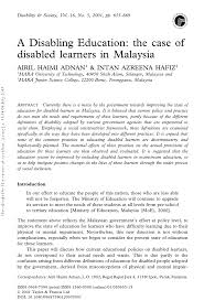 What is cloth in malay. Pdf A Disabling Education The Case Of Disabled Learners In Malaysia