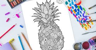 This is not a physical product. Relaxing Zentangle Pineapple Coloring Page
