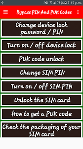 Buy a code from third party service. Bypass Pin And Puk Codes Apk 3 0 Android App Download
