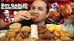 Mujur ada seketul ayam kfc. Ayam Goreng Yang Tak Berapa Korea Mukbang Malaysia Kfc Soy Garlic Drummet Youtube