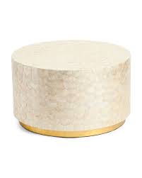 Tjmaxx Round Capiz Coffee Table Coffee Table Accents Pearl Islands Coffee Table