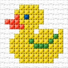 Patrones de cruceta = patrones de ganchillo. Duck 3774 Cross Stitch For Kids Simple Cross Stitch Cross Stitch Designs