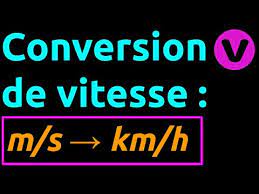 La vitesse de l'avion seul est donc moindre. Conversion De Vitesse M S En Km H Youtube