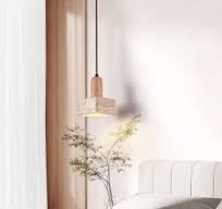 Amazon.com: Lámpara colgante de travertino amarillo natural ...