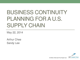 Sometimes the term 'disaster recovery plan' is confused with business continuity plan. Business Continuity Planning For A U S Supply Chain Ppt Download