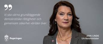 Ann linde, socialdemokrat och sverige utrikesminister. Utrikesdeklarationen 2020 Sweden Abroad