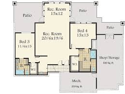 Walkout basement 4 bedroom ranch house plans. Prairie Ranch Home With Walkout Basement 85126ms Architectural Designs House Plans
