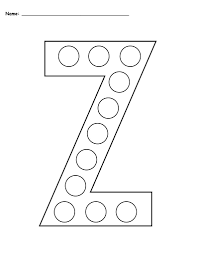 Letter Z Do A Dot Printables Uppercase Lowercase Do A Dot Letter Z Preschool Letters