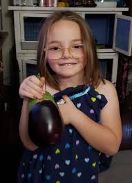 My first eggplant growing and eating! What's the best, tastiest easy to  prepare? Should I have let it get bigger or is it to big?:❤my little  gardening helpers. They were so excited