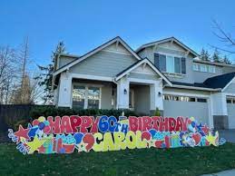 We offer custom options and stock yard decorations, perfect for all your needs! Happy Birthday Yard Sign Display With Name Age Yard Announcements