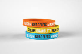 Silicone Bracelet Mockup Wristband In 2020 Silicone Bracelets Promotional Design Rubber Bracelets