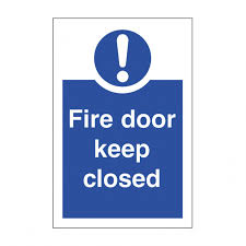Screws and nails are not permitted unless allowed by the door manufacturer's listings. Fire Door Keep Closed Safety Signs Fire Signs From Bigdug Uk