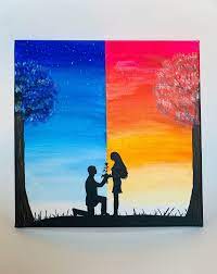 Maybe you would like to learn more about one of these? Romantic Couple Acrylic Canvas Painting Love Canvas Painting Nature Canvas Painting Canvas Drawings