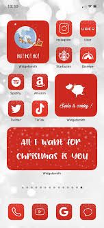 120 App Icons Xmas Mood Ios 14 Christmas Red Snowflakes Etsy App Icon Christmas Apps App Logo