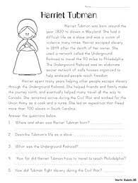 Harriet Tubman Reading Comprehension By Smarter Students Tpt