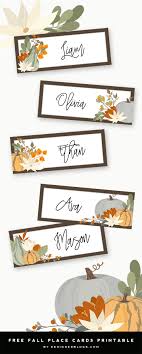 Free Thanksgiving Place Cards Printable Perfect For Table Decoration Thanksgiving Place Cards Printable Thanksgiving Place Cards Thanksgiving Name Cards