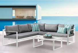 Best 3 Tlg Lounge Gruppe Rhodos Weiss Grau Lounge Sitzgruppe Garten Lounge