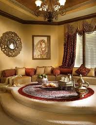 Amazing interior design of middle eastern furniture & eclectic moorish furniture pieces made with quality in mind, used in the finest homes creating a mystical effect, check out the casa california home decor book. A Moroccan Style Platform Majlis Sitting Room Moroccan Living Room Arabic Living Room Arabian Decor