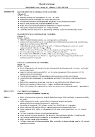 Our mechanical engineering resume sample and expert tips will give you an edge over the competition. Principal Mechanical Engineer Resume Samples Velvet Jobs