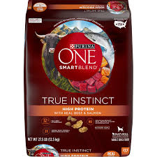 Purina One Natural High Protein Dry Dog Food Smartblend True Instinct With Real Beef Salmon 27 5 Lb Bag Walmart Com In 2020 Dog Food Recipes Dry Dog Food Purina