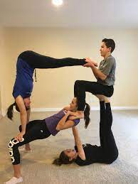 One of the best couple yoga poses, the partner dancer pose provides a fun and relaxing twist. Pin By Maria Jose On Yoga Partner Yoga Poses Partner Yoga Acro Yoga Poses