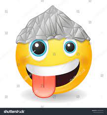 Conspiracy Face Tin Foil Hat Emoji Stock Vector Royalty Free 1690427458