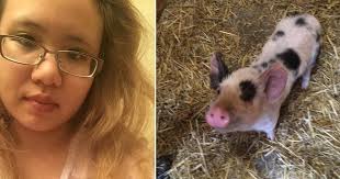 Vegan activist is banned from seeing pig she 'rescued' and took to Wagamama 