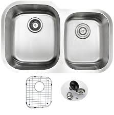 Check spelling or type a new query. Anzzi Moore Undermount 32 Stainless Steel Offset Double Bowl Kitchen Sink At Menards