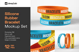 Download Silicone Rubber Bracelet Mockup In Product Mockups On Yellow Images Creative Store PSD Mockup Templates