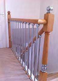 Axxys Chrome Straight Staircase Refurbishment Kit 2400mm Pine2121 Jpg 500 693 Handrail Design Wooden Stairs Stair Decor