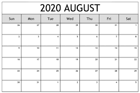 Audrey of oh so lovely blog shares her fun and free 2020 printable calendars! Free 2020 August Printable Calendar Templates Pdf Excel Word Printable Calendar Templates