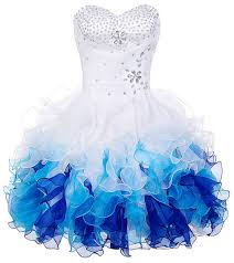 Purple Ombre Cocktail Dresses 2017 Knee Length Party Dress Summer Beaded Ruffles Ball Gown Cocktailjurk Short Puffy Prom Dresses Cheap Gowns Prom Dresses Short