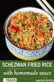 Schezwan Fried Rice Recipe In 2020 Indian Food Recipes Vegetarian Cooking Recipes Healthy Vegetarian Dishes