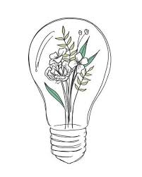Flower Drawings Ideas Lightbulb Flowers Drawing Surreal Hybrid Illustration Peggy Dean Flower Drawing Design Flower Drawing Succulents Drawing