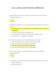Ac 010 Soal Sap Finance Session 1 Ac010 Soal Sap Finance Session 1 Finance Chart Of Accounts Good Grades
