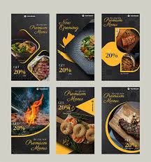 Steak Restaurant Flyer Template Instagram History Banner Social Media Templates Free Psd Templates Food Menu Design Food Graphic Design Food Design