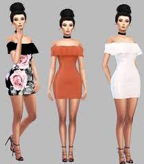 I hope you like it ❤ i share a lot of maxis match custom content on my tumblr and you can . Ruffle Dress At Simply Simming Sims 4 Updates Sims 4 Dresses Sims 4 Sims 4 Mods Clothes