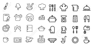 The table below shows the free font awesome 5 food icons: Cooking And Kitchen Icons Vector Royalty Free Cliparts Vectors And Stock Illustration Image 151739122