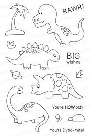 Prehistoric Pals Dinosaur Stamp Set By Newton S Nook Designs Dinazor Boyama Sayfalari Desenler Ve Hayvan