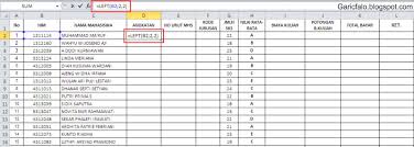 2 profil kecemerlangan smk gajah berang. Rumus Microsoft Excel Pada Pendataan Mahasiswa