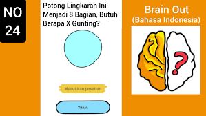 Suport 10k subscriber 🙏membuatmu bermain dengan riang dan setiap stage penuh dengan misteri.permainan asah otak dengan jawaban yang sama sekali tidak akan t. Brain Out Level 24 Potong Lingkaran Ini Menjadi 8 Bagian Butuh Berapa X Gunting Terbaru 2021