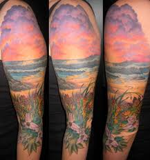 Cant you just feel that island breeze caressing your skin? Black And White Ocean Sunset Tattoo Novocom Top