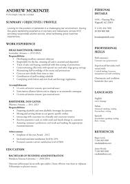 Bartender Resume Guide 12 Example Downloads Pdf Word 2020