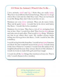 Writing Skill Grade 3 If I Were An Animal I Would Like To Be 3 Essay Writing Skills English Writing Skills Learn English Vocabulary