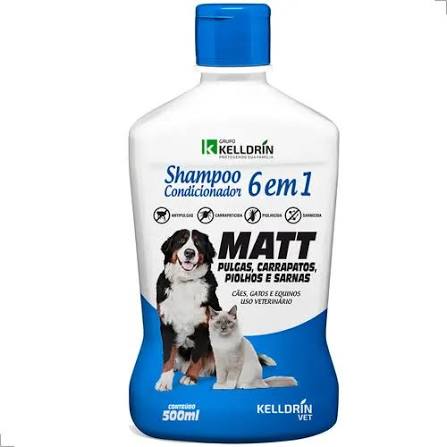 SHAMPOO MATT PULGAS KELLDRIN 6 EM 1-500ML