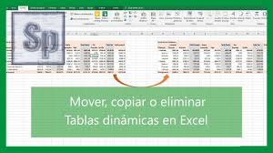 Mover Copiar Y Eliminar Tablas Dinamicas En Excel Saber Programas