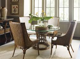 Bali Hai Tropical 5 Piece Single Pedestal Dining Room Set By Tommy Bahama Home At Baer S Dining Room Furniture Collections Dining Room Sets Side Chairs Dining