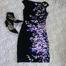 Make them say wow in this gorgeous floral dress. Ralph Lauren Dresses Black Sleeveless Dress With Purple Flowers Poshmark